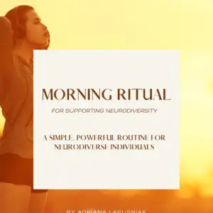 Front cover of Morning Ritual for Supporting Neurodiversity guide by Adriana Alternative.