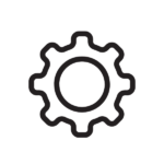 A gear icon representing tailored strategies and personalized coaching approaches.