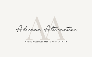 Adriana Alternative logo with the tagline "Where Wellness Meets Authenticity," symbolizing a grounded and authentic approach to holistic wellness.